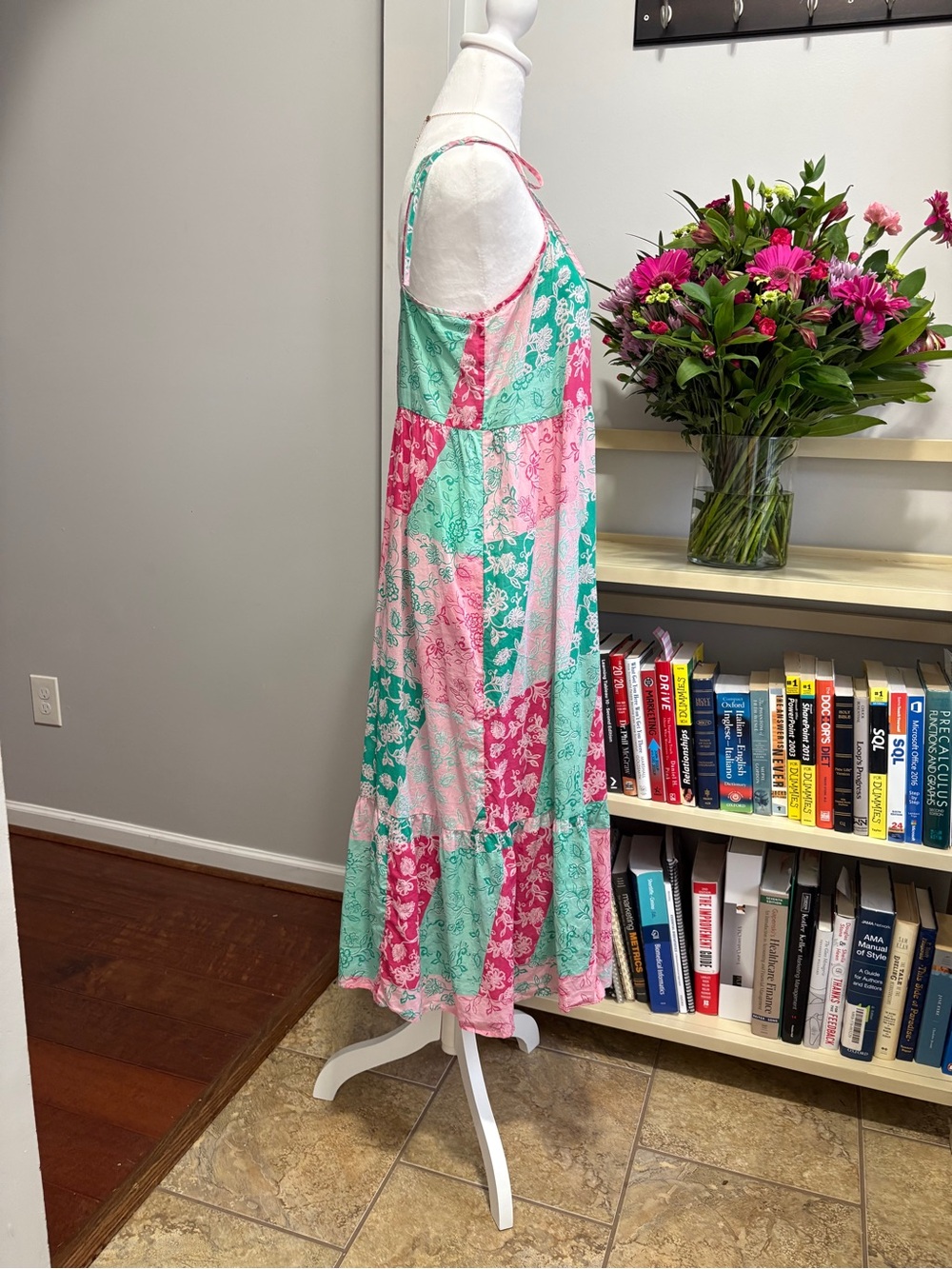 J. Crew Factory Pink Patchwork Floral Sundress - Picture 4 of 9